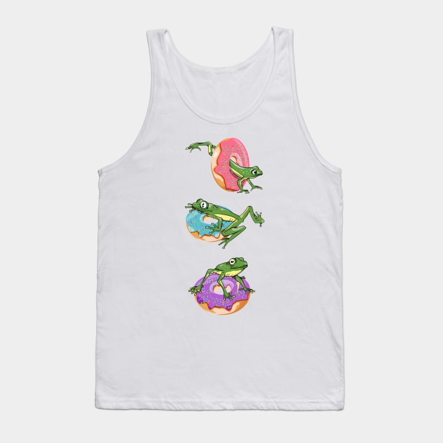 Funny frogs and doughnuts Tank Top by mailboxdisco